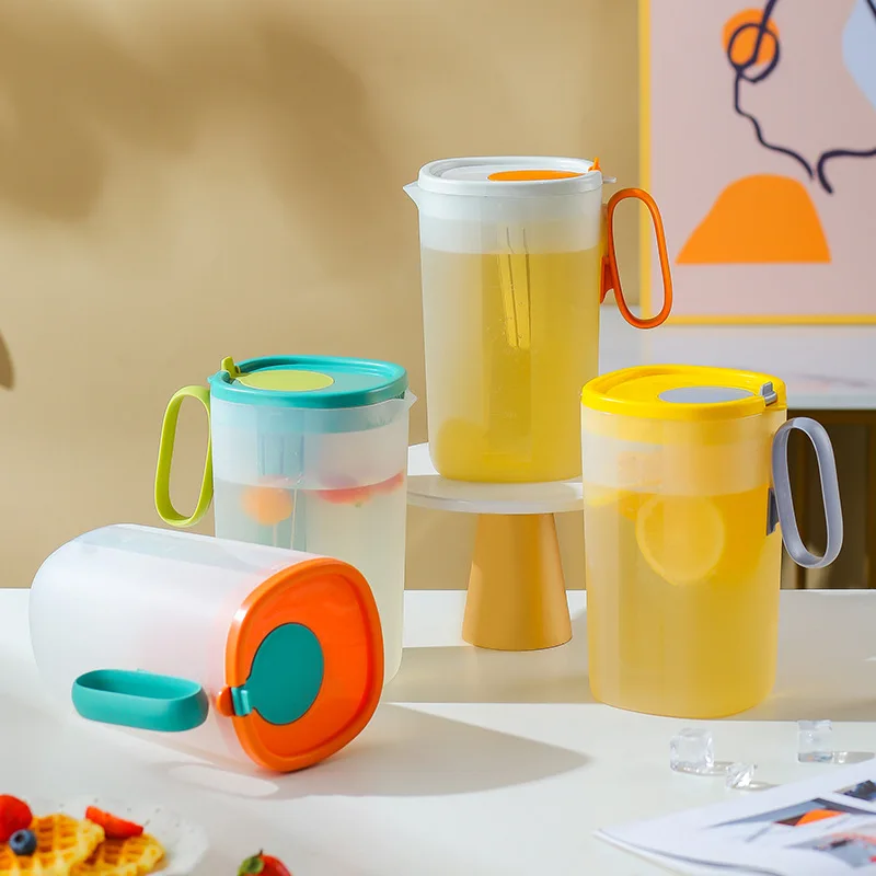 

Refrigerator Cold Kettle Ice Cold Water Pots for Juice Fruit Teapot Summer Household 2.2L Large Capacity Fridge Jugs with Filter