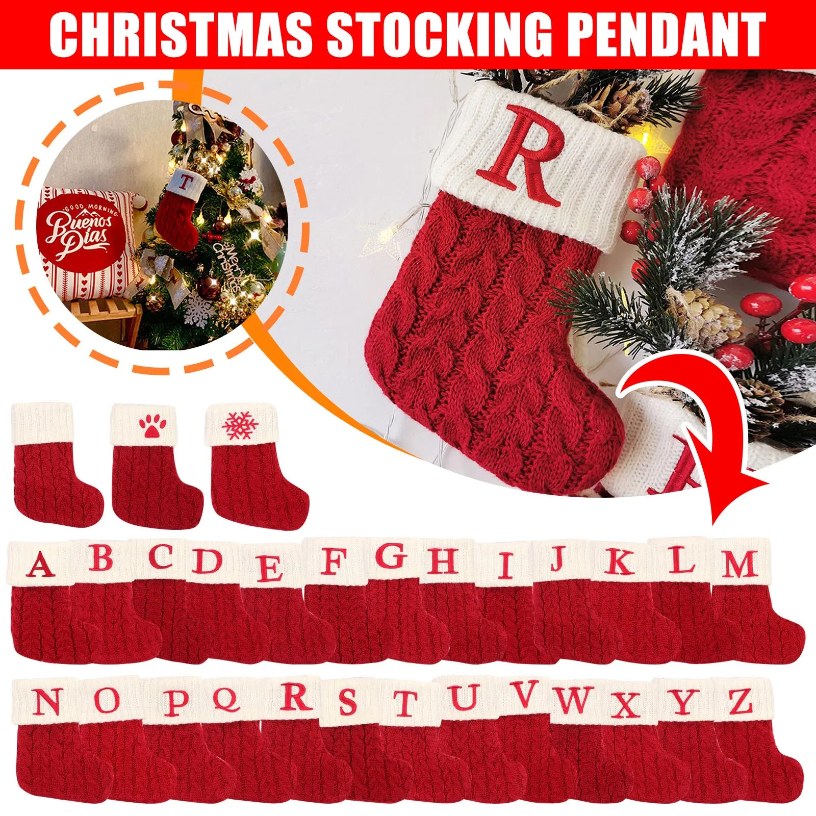 Стильные Рождественские Чулки Популярные Украшения Домашние Подарочные Пакеты