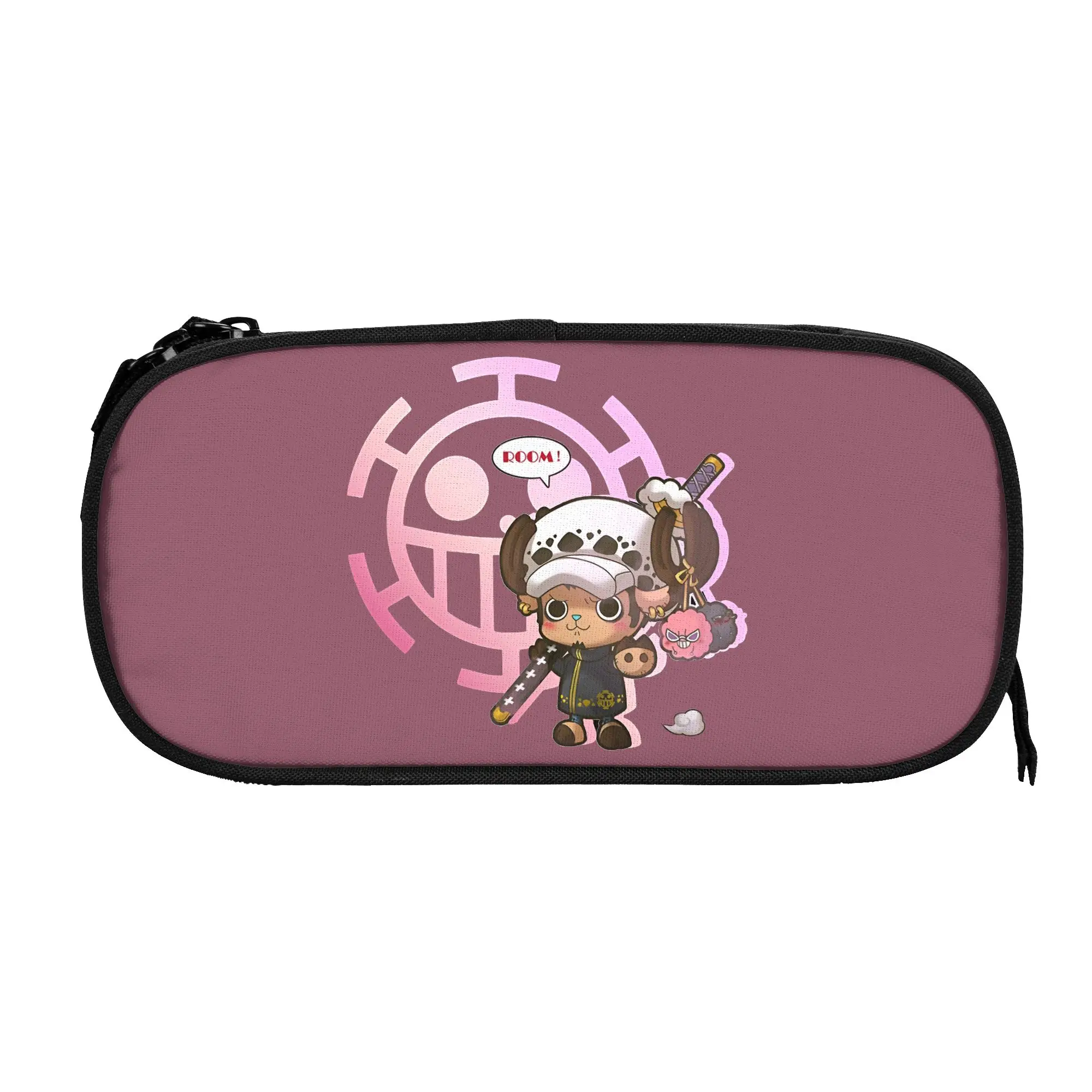 Фото Милый пенал-косметичка Kawaii One Piece Tony Chopper для мальчиков и девочек, большой, с мультяшным оленем, приключенческий, комиксный, для школьных принадлежностей №3