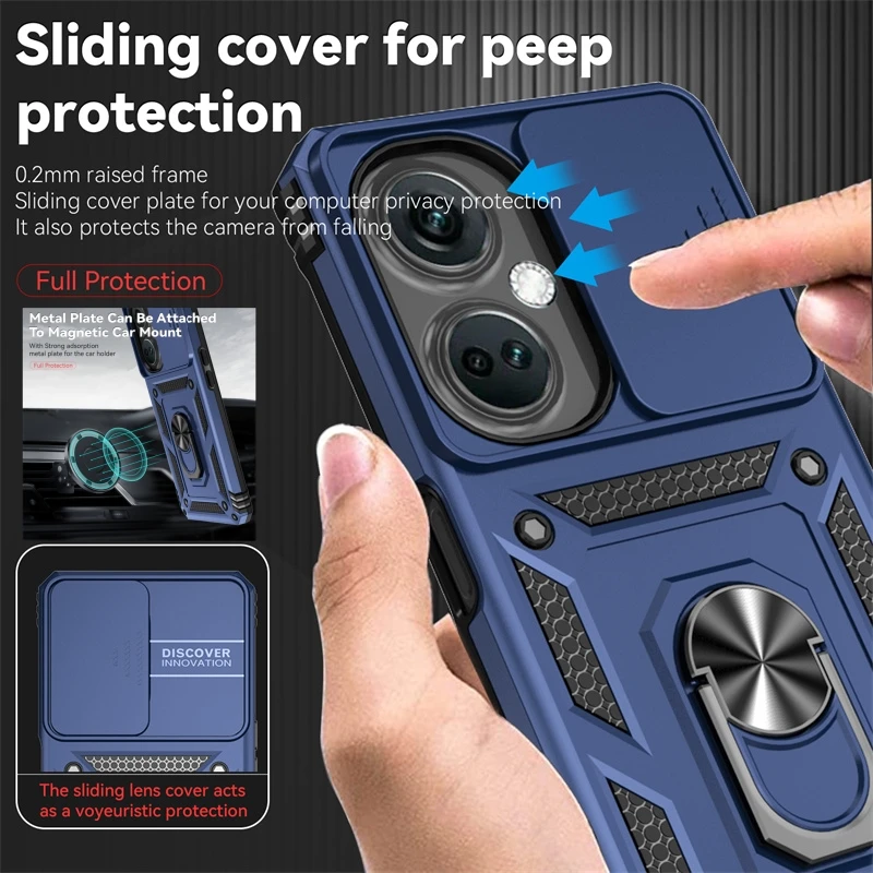 Для OnePlus Nord CE 3 Lite 5G чехол противоударный броня слайд камера телефон для One Plus CE3