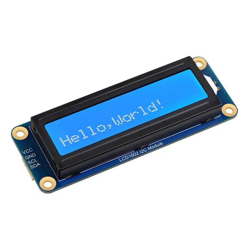 Фото Модуль LCD1602 I2C, 16x2 символьный LCD-дисплей, совместимый с Raspberry Pi/Pico/STM 3.3V/5V, с синим фоном и белым текстом. №3