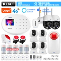 KERUI W204 Alarm Security System Wireless 4G WIFI GSM Alarm System Kit Tuya Smart IP Camera Anti-pet Motion Sensor Siren