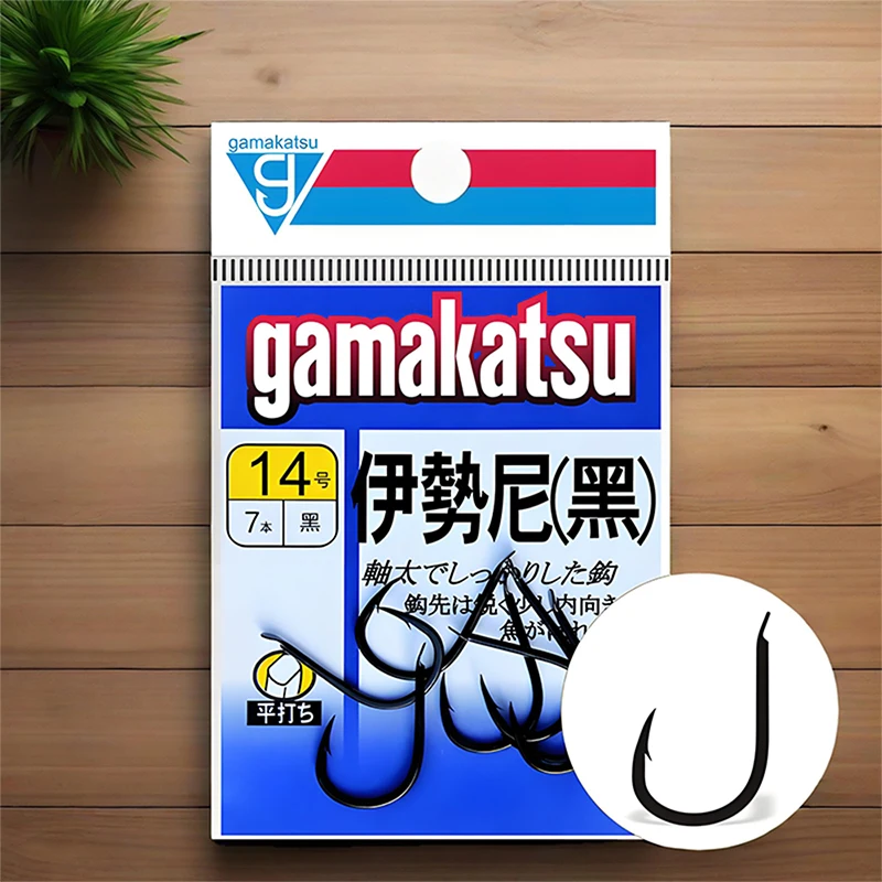 Фото Быстрая доставка! Набор колючих крючков Gamakatsu Ishinu — высокопрочный крючок для ловли озера/реки — 1–15 лет #   Размеры на складе №1