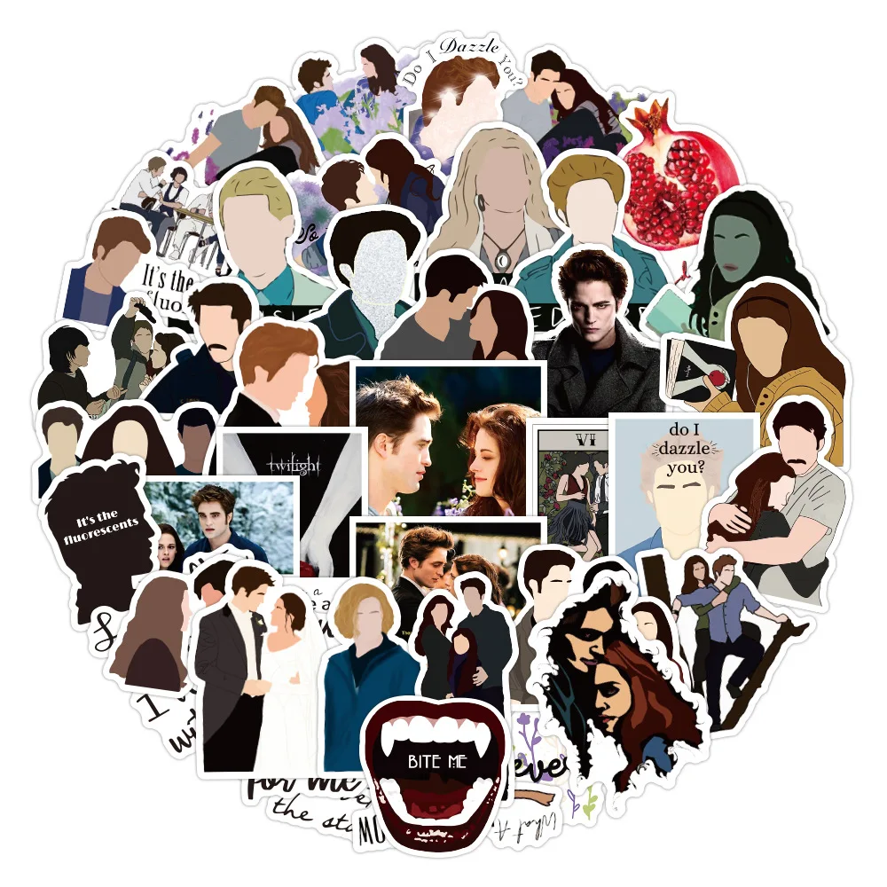 

10/30/50PCS Classic Movie The Twilight Stickers For Luggage Notebooks Car Trunk Wall Decal Bike Motorcycle Garffiti Sticker Toy