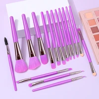 fjer 16pcs purple makeup brushes set foundation powder contour blush eyelash eyeshadow blending brush tool kit brocha maquillaje