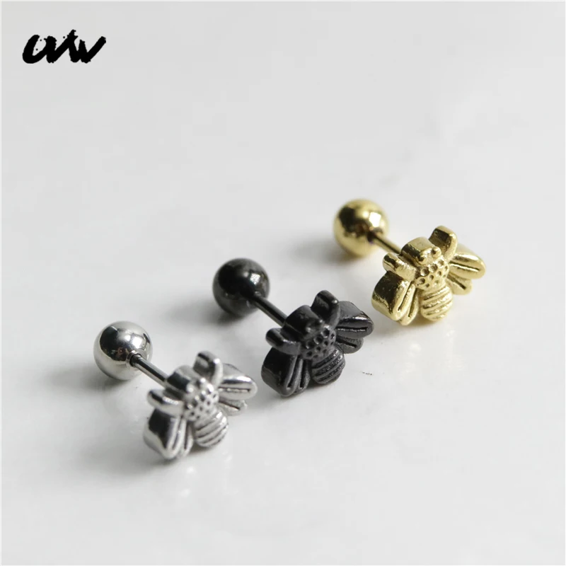 Серьги UVW638 из нержавеющей стали в виде животных, ювелирные украшения для пирсинга тела, 2 шт., для женщин и мужчин