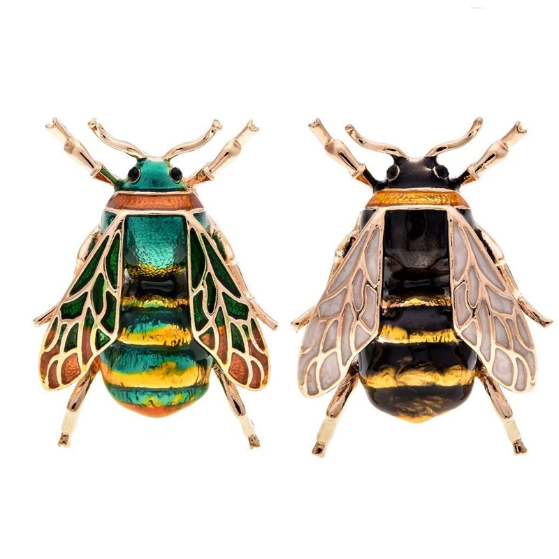 

Fashion Natural Insect Animal Enamel Brooches Bee Alloy Pins Vintage Jewelry For Women,Bee