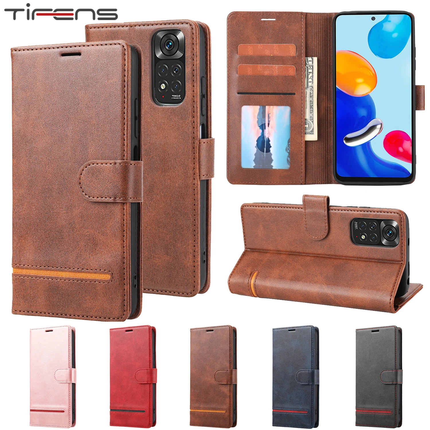 

Luxury Leather Phone Bags Case For Xiaomi 12 11 Poco X3 NFC F3 M4 Pro Lite PU Flip Wallet Magnetic Card Holder Slots Shock Cover