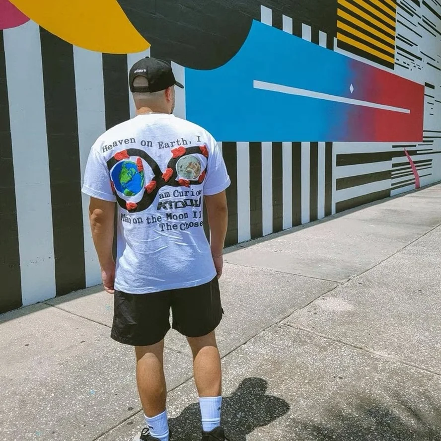 Футболка Мужская/женская с принтом CPFM x Kid Cudi Man On The Moon III 1:1