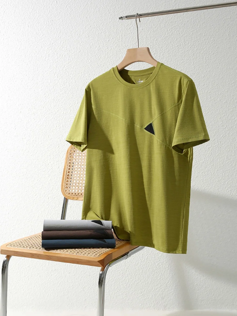 Niaojia уличная мужская спортивная футболка из ледяного шелка Quick-Drng летняя одежда