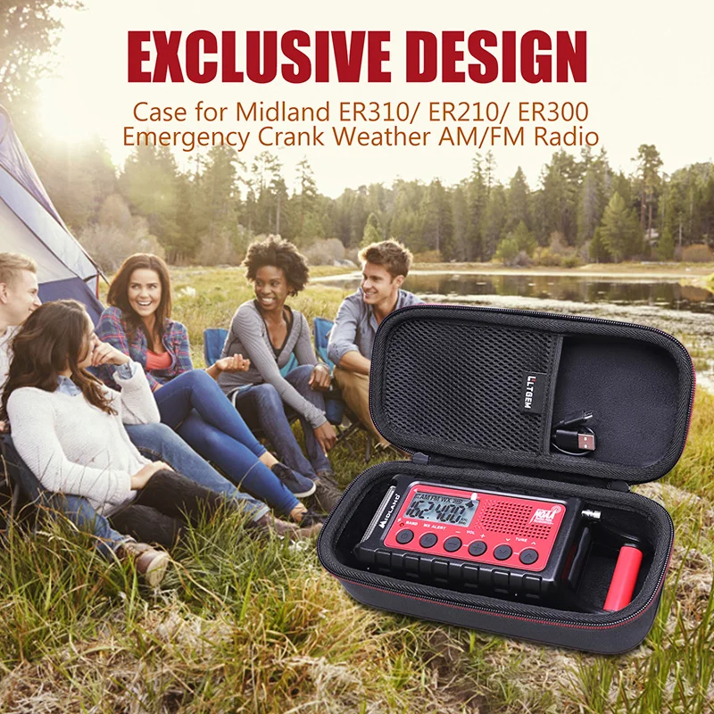 Фото LTGEM EVA Жесткий Чехол для Midland ER310 аварийный Кривошип погода AM/FM радио дорожная сумка для хранения №4