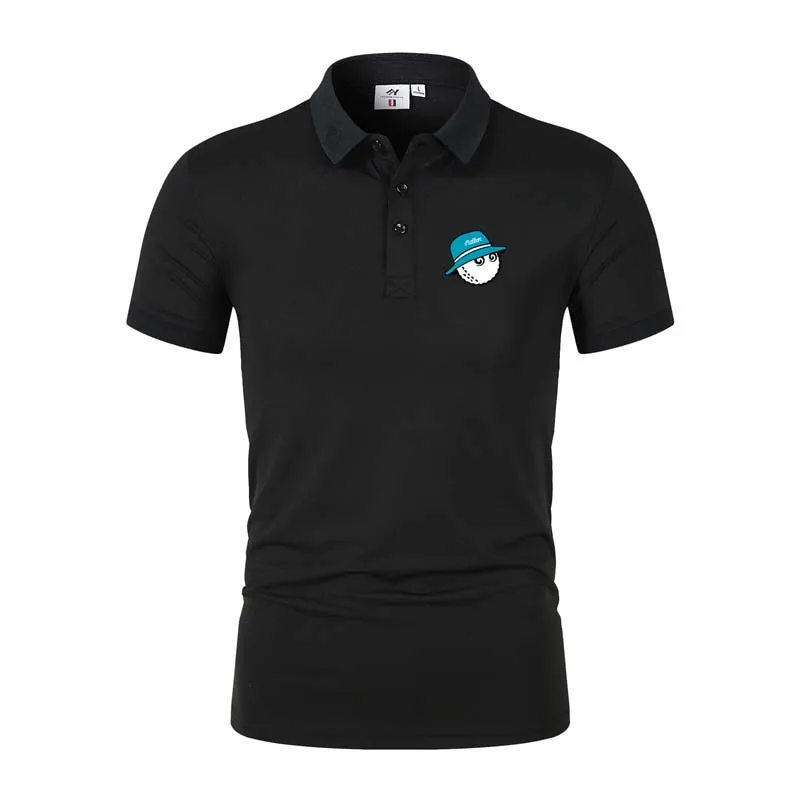 Golf Shirts for Men Summer Golf Men's T-Shirt Breathable Quick-Drying Sports High-Quality Loose Elastic POLO Shirt Short-Sleeve