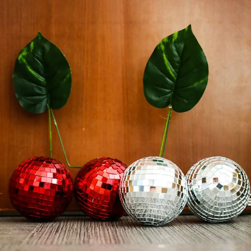 

Cherry Disco Balls Mirror Glass Brick Decoration Mushroom Craft Ornament Kawaii Room Modern Bar Decor