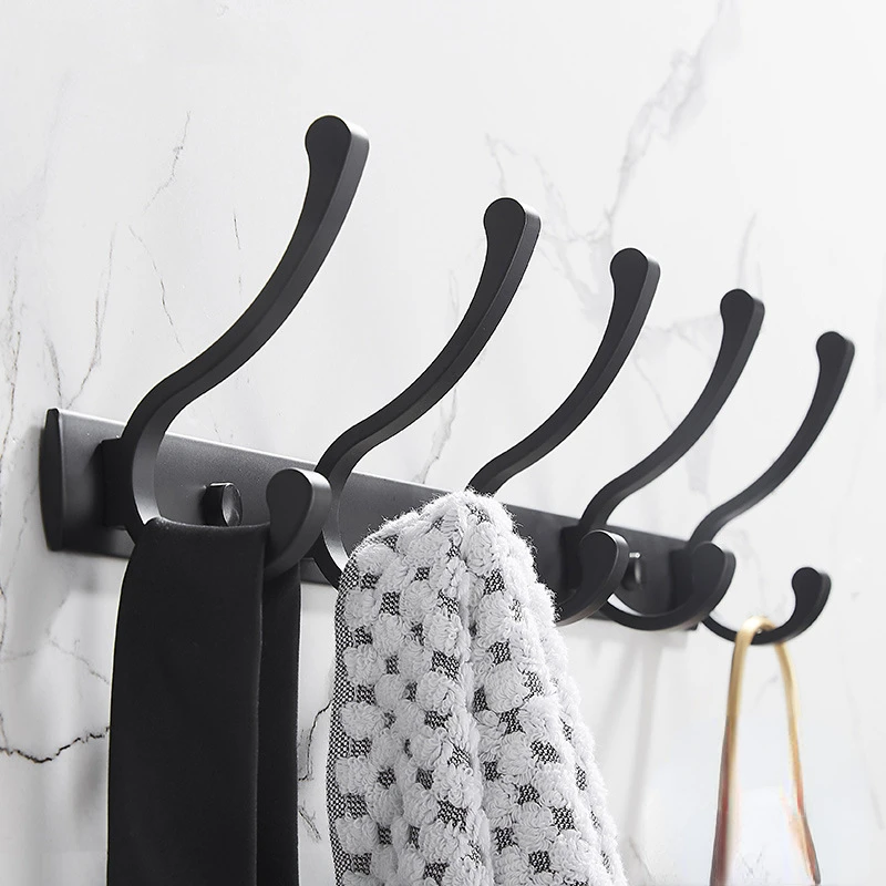

Door with Metal on The Wall of The Bathroom Hook Arrangement In The Wardrobe Fitting Hanger Coat Racks Living Room Furniture
