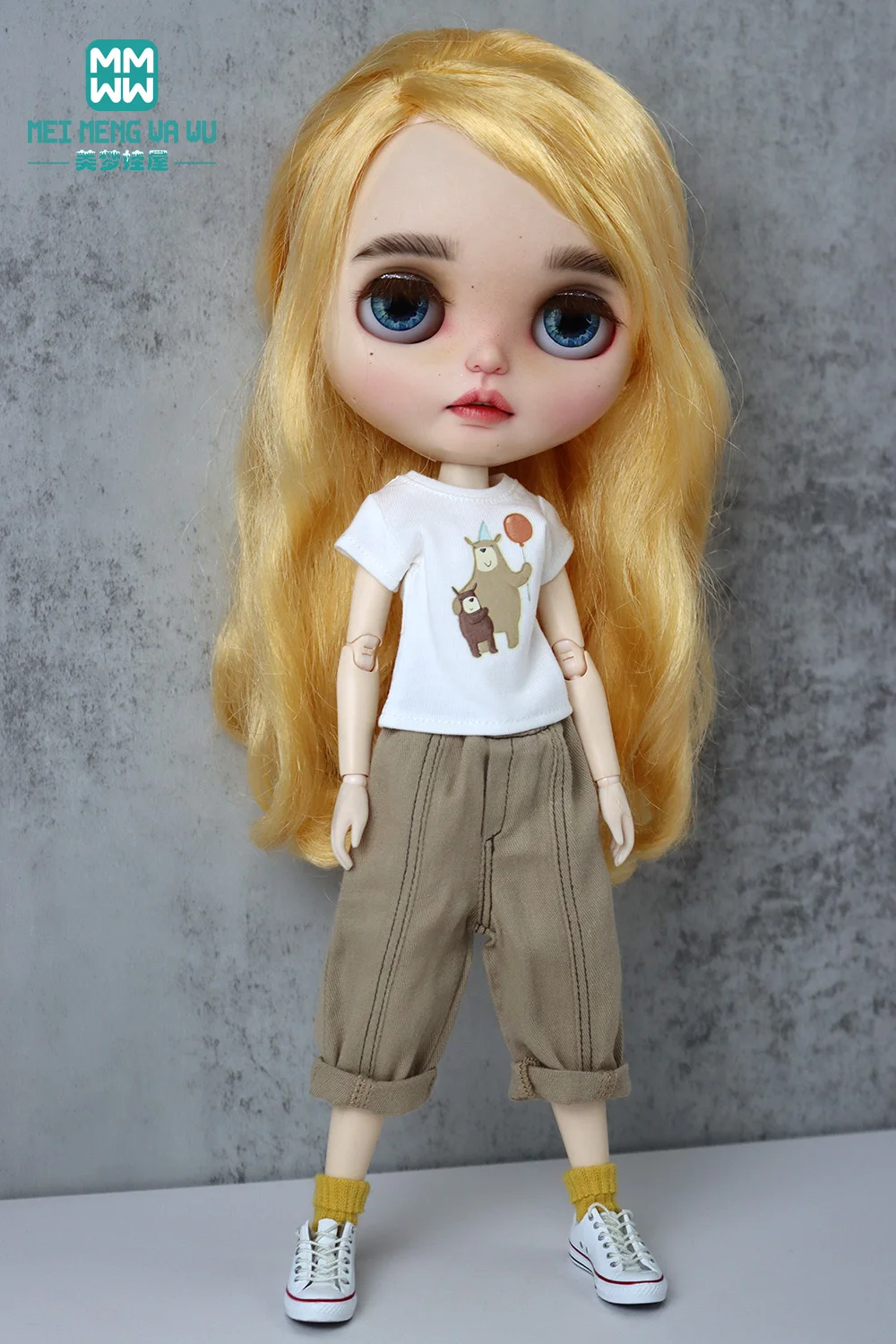 Аксессуары для кукол Blyth Azone OB22 OB24 модный джинсовый тренчкот футболка |