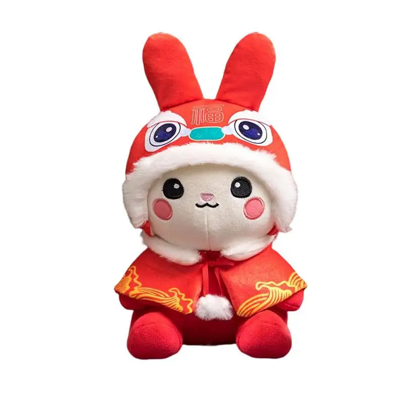 

Мягкий плюшевый кролик куклы с животными, китайский новогодний кролик, игрушки 2023, день рождения кролика, декор для весеннего фестиваля