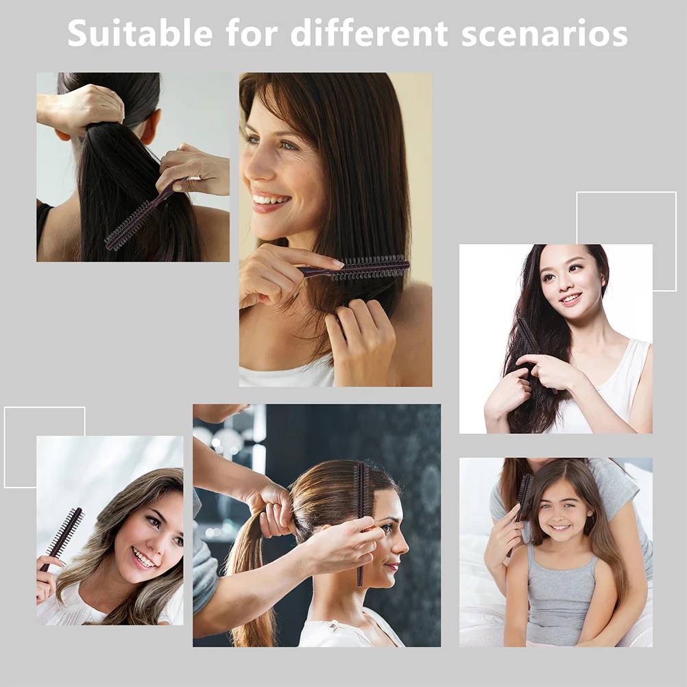 

Brush Round Hair Comb Wooden Boar Combs Hairdressing Brushes Curling Handle Styling Rolling Hairstyle Roll Natural Salon