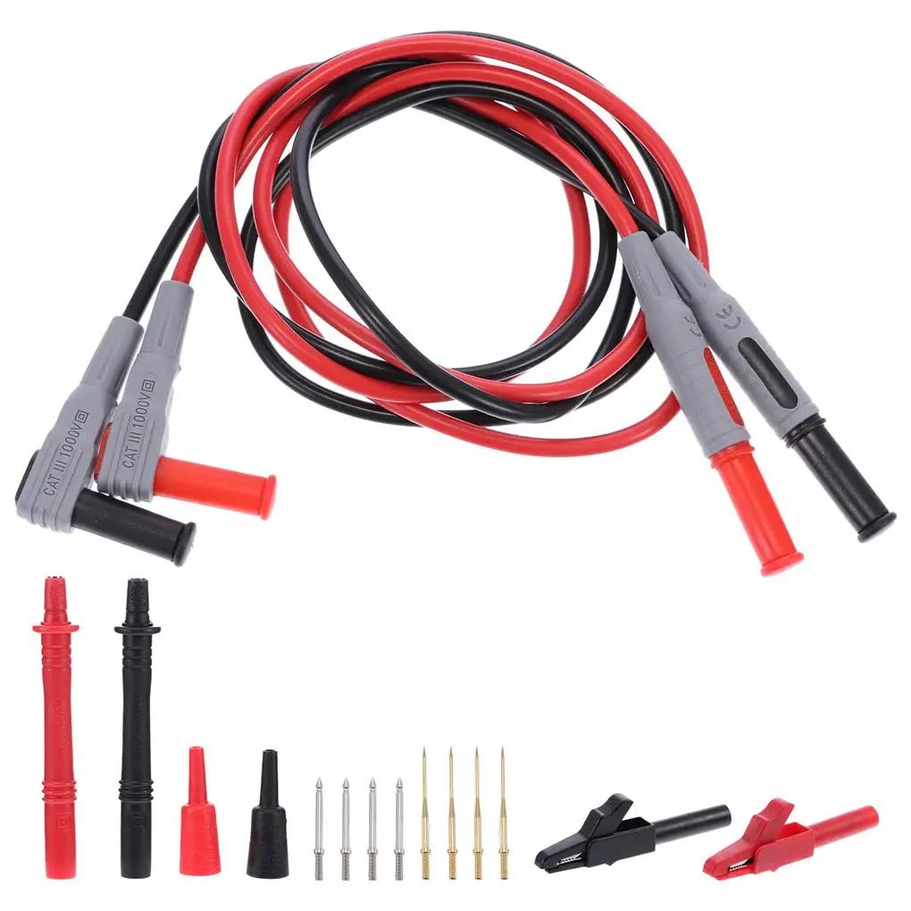 

1 Set Multimeter Test Probes 12-in-1 Multitester Tools Durable Testing Leads Kit Digital Voltmeter Pen Puncture Line