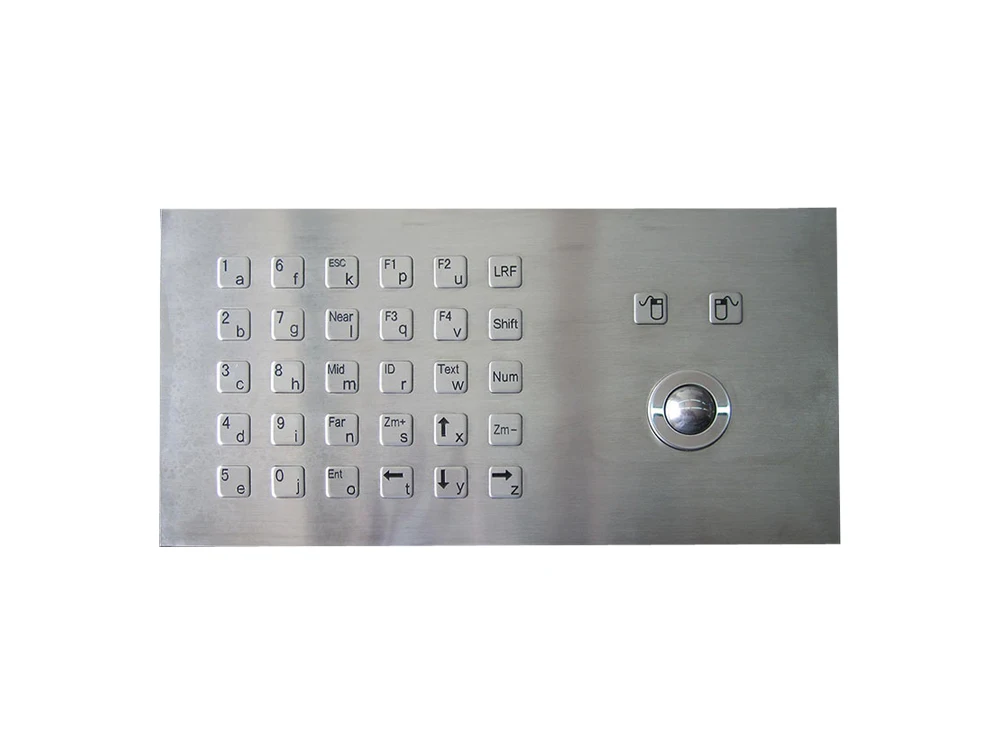 Промышленная клавиатура с защитой от Vandalism Trackball и трекболом интерфейсом PS2/USB