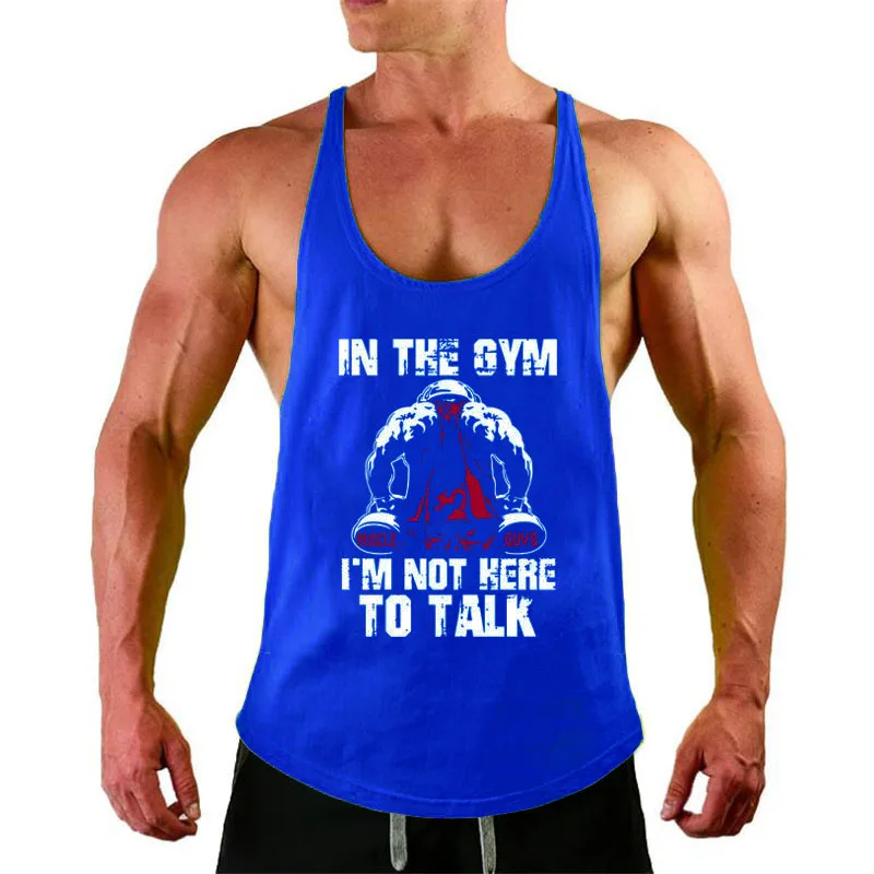 

Gym Clothing Bodybuilding Tank Top Man Summer Casual Sport Sleeveless Shirt Fitness Muscle Sportswear Cotton Breathable Vests