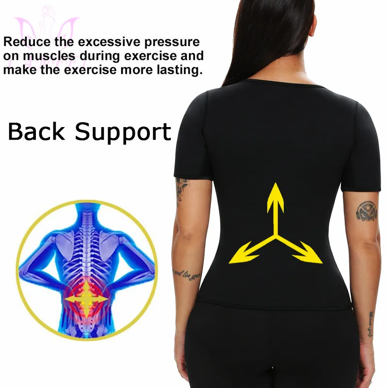 LANFEI Compression Slimming Vest Women Neoprene Body Shaper Yoga Shirt Weight Loss No Zipper Sport Tank Top Waist Trainer Corset