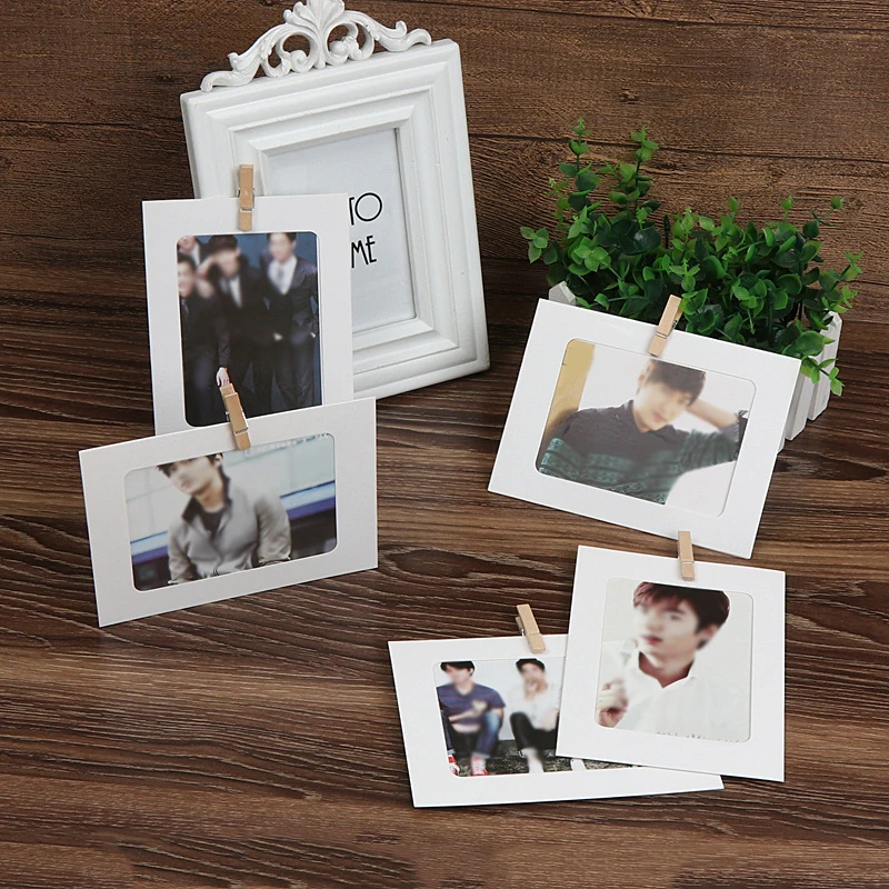

Photo Frame For Picture Wooden Photo Frame Clip Paper Picture Holder Wedding Wall Decor Graduation Party Photo Booth Props