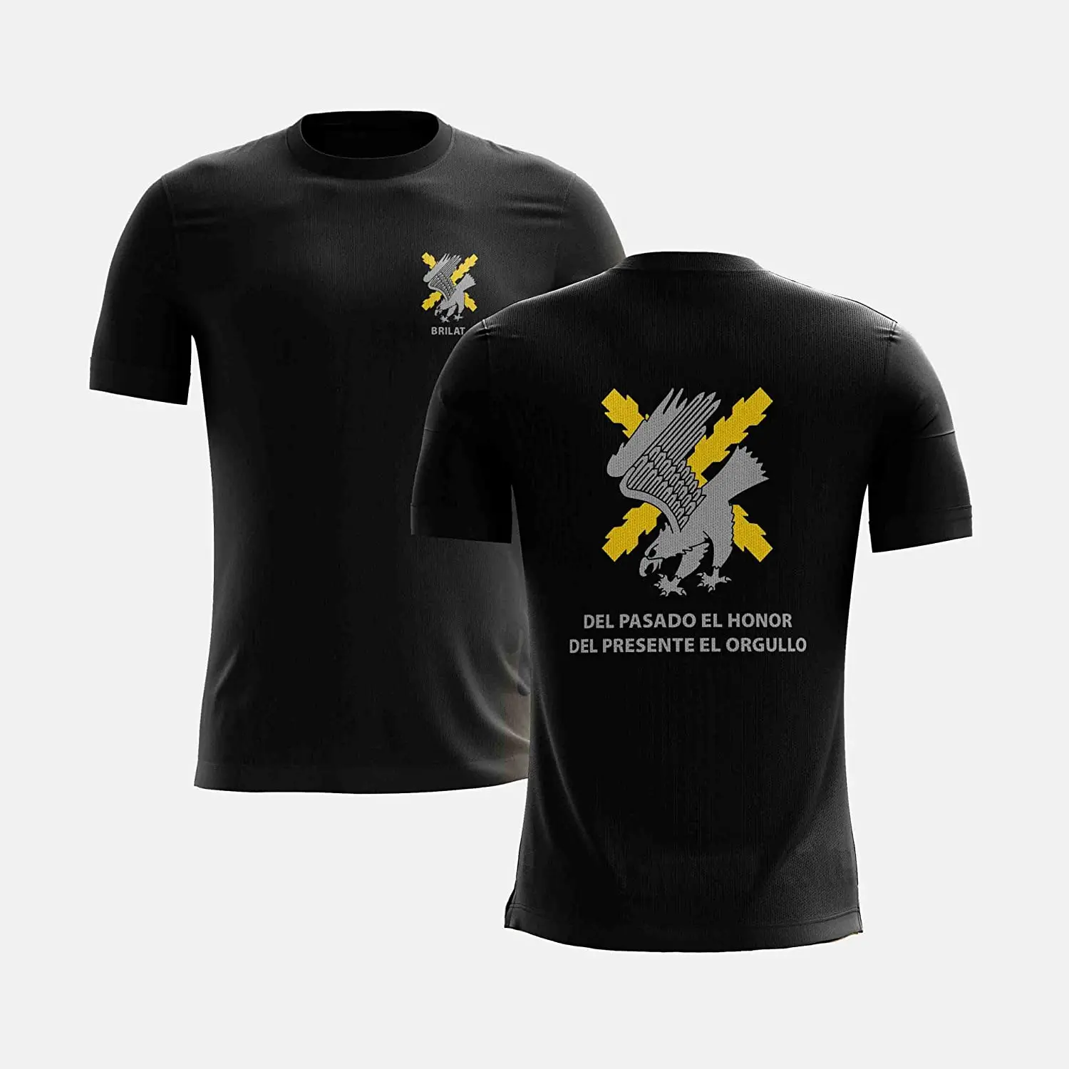Camiseta ejercio De Tierra Español Brigada De Infantería Ligera Aerotransportable. La Brigada española "Galicia" VII. 100% Algodón
