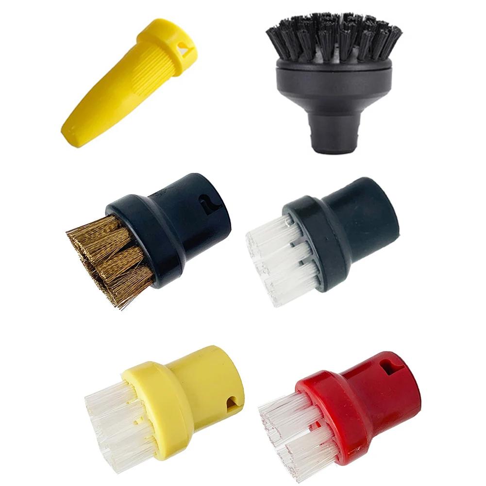 

Cleaning Brush Round Brush Set 6pcs For Karcher SC1 SC2 SC3 SC4 Household Cleaning Tools Steam Cleaner Accessorie