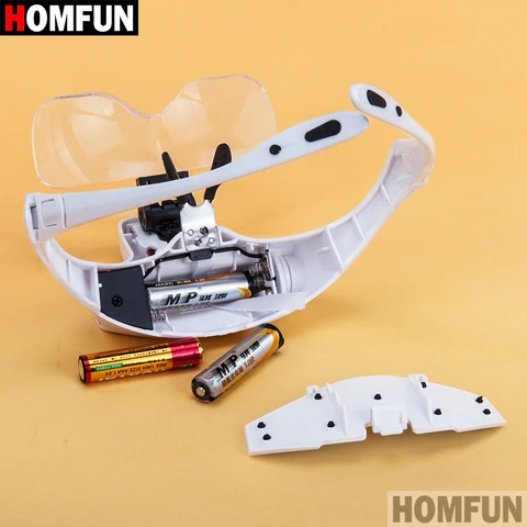 HOMFUN лупа с подсветкой и 5 линзами для удобного чтения и рукоделия — пример использования