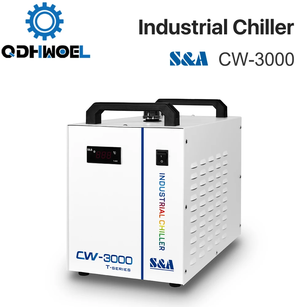 

S&A CW3000 Industrial Water Chiller for CO2 Laser Engraving Cutting Machine Cooling 60W 80W Laser Tube DG110V AG220V
