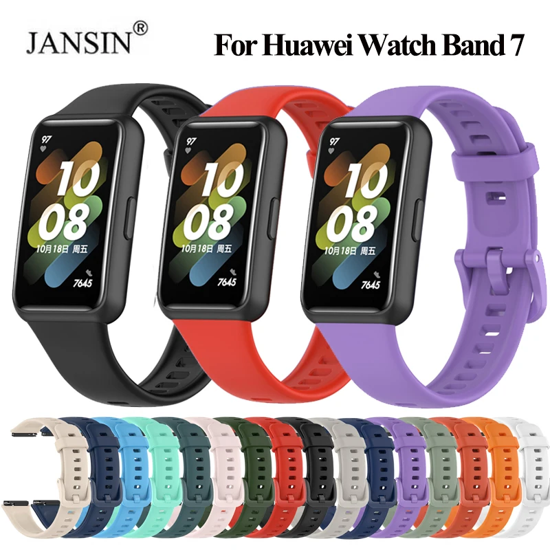 

Ремешок силиконовый сменный спортивный для смарт-часов Huawei band 7