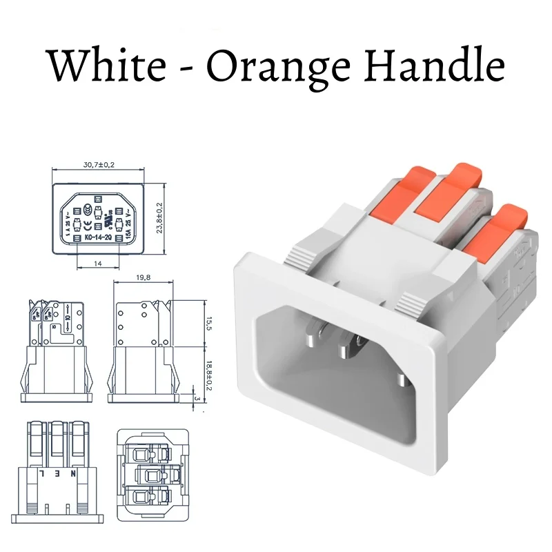 

Розетки 3-контактные ABS 2 шт.