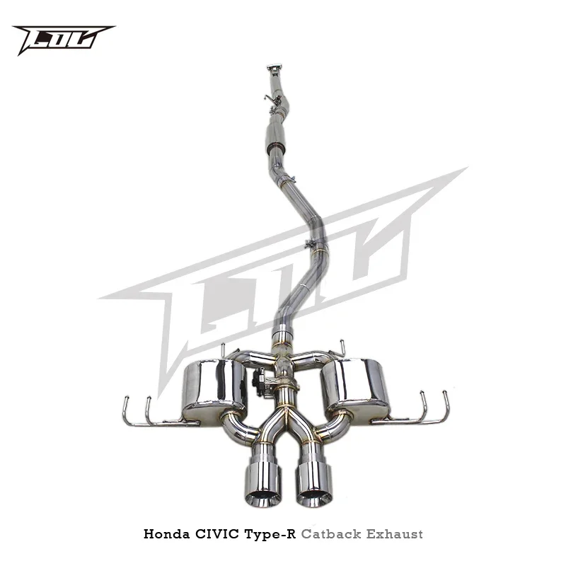 Boska ss304 Catback Глушители выхлопной системы Escape ForType R/Type-R 2.0T 2017-2023 Гоночная выхлопная