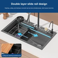 Кухонная раковина «Водопад» с цифровым дисплеем#1