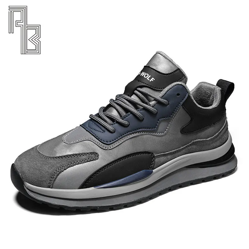 

Trendy British Style Sneakers Comfort Plush Men Wearable Warm Boots Fashion Casual Thick Soled Walking Shoe Non Slip Men's Shoes