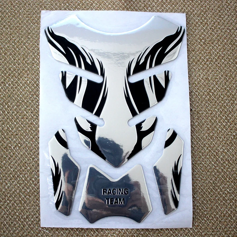 

Универсальная наклейка на бак мотоцикла, рыбья кость, 3D наклейки на бак, защитная крышка, украшение, аксессуары для мотоциклов с пламенем