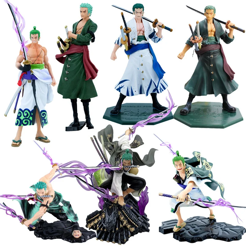 

Bandai One Piece Anime Figure Roronoa Zoro Santoryu Anime Statue PVC Action Figure Collection Model Toys For Kids Gift