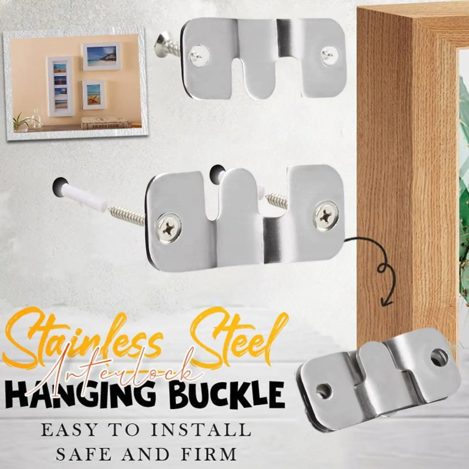 Hanger Display Hook Sectional Screw Mount Furniture Connector Bracket Buckle Bed Interlocking D9b9