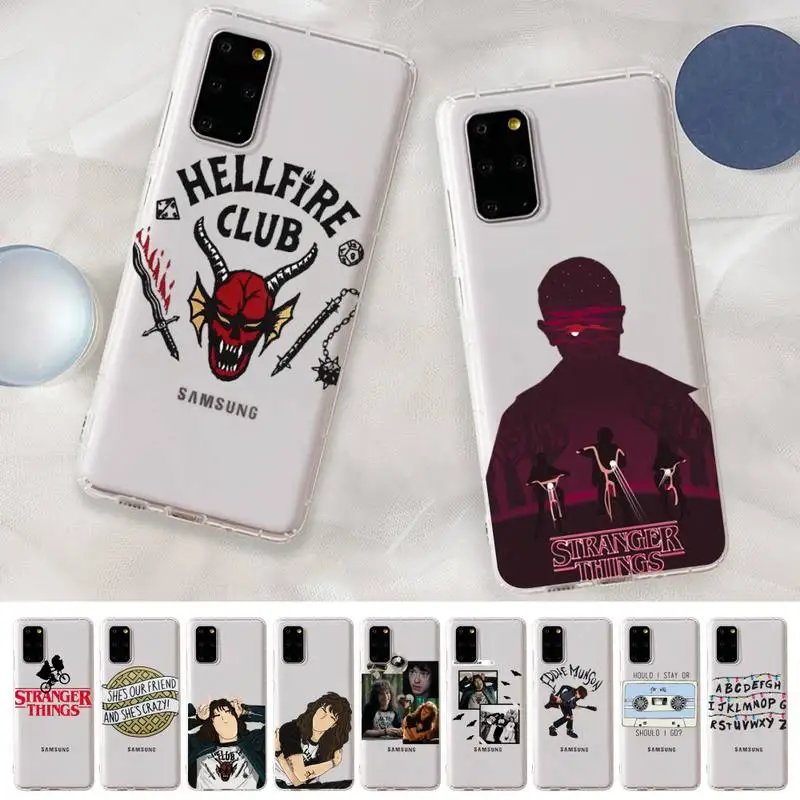 

Stranger Things Season 4 Hellfire Club Phone Case for Samsung A51 A52 A71 A12 for Redmi 7 9 9A for Huawei Honor8X 10i Clear Case