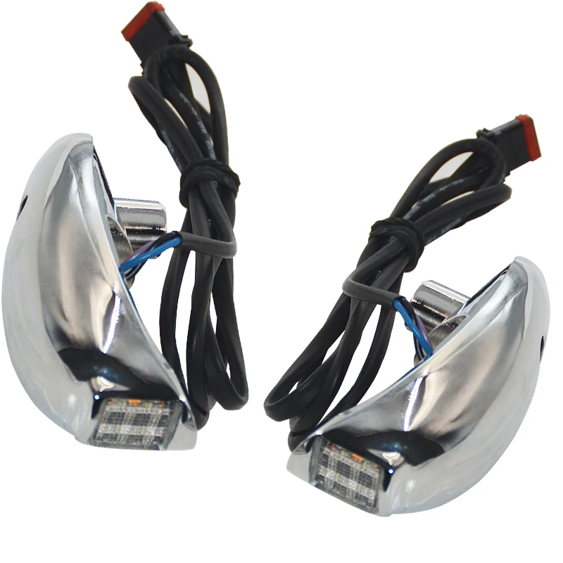 Передние фонари поворота из сплава мотоцикла белый и желтый сигнал для Harley Davidson