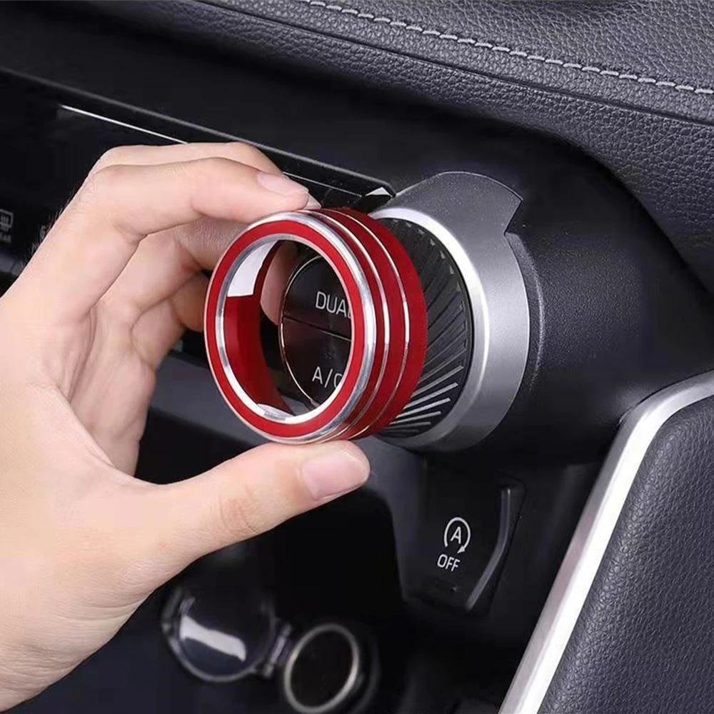 

For Toyota RAV4 2019 2020 2021 Car AC Climate Control Knob Trim Button Cover Auto Accessories 2Pcs Car AC Control Knob Cover