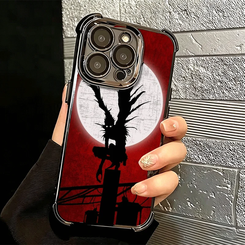 Фото Чехол для телефона N-Notes D-Deaths Anime Ryuk с покрытием для iPhone 16 17 Pro Max Air 17E 16E 14 15 Plus 12 13 11, противоударный защитный чехол №5