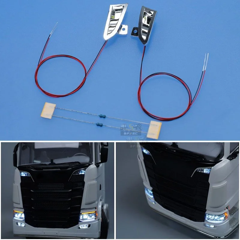 Передний прожектор в масштабе 1:14th для Tamiya RC самосвал SCANIA 770S 6X4 56368 8X4 56371