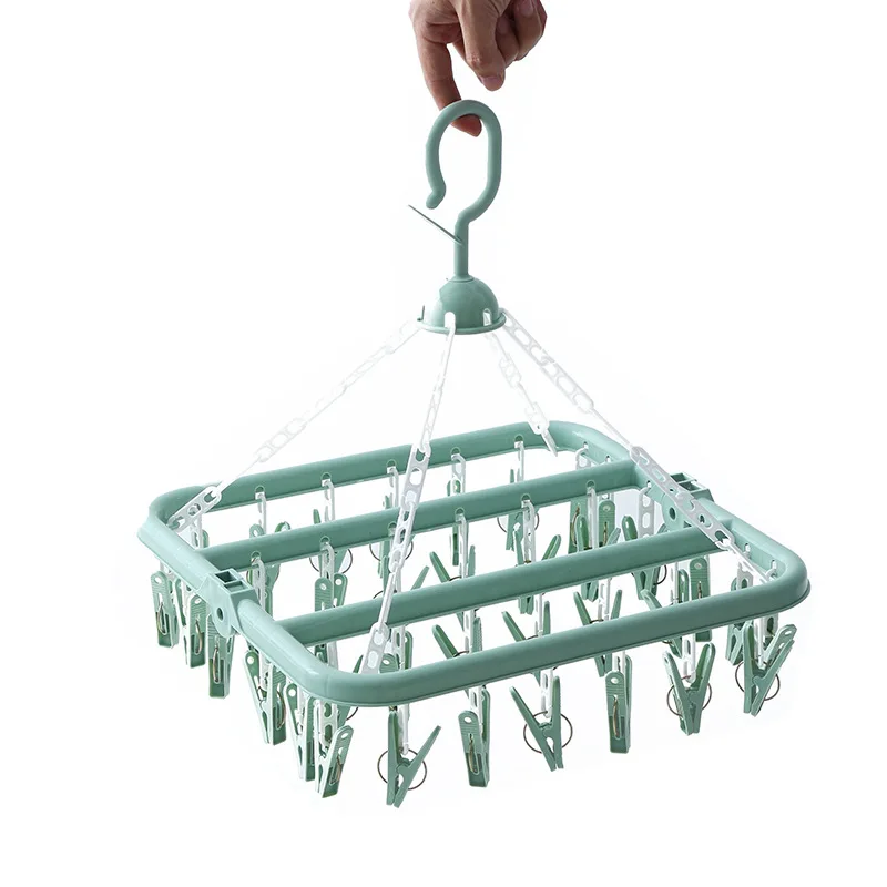 

New Household Drying Racks Multi-clip Hangers Hanging Clothes Rack for Dormitory Use Socks Drying Rack To Dry Socks Clothes Rack