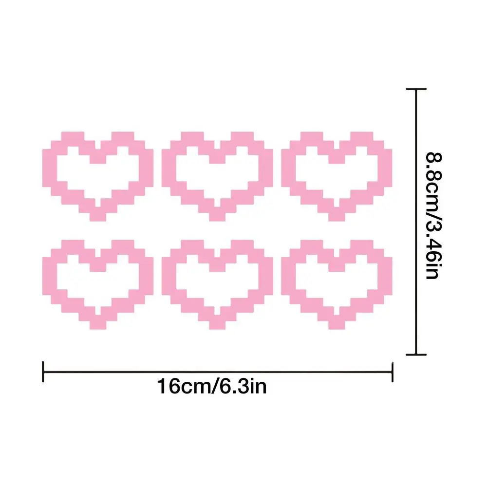 

Автомобильные наклейки с сердечками, устойчивые к разрыву автомобильные наклейки с сердечками, красивые наклейки с цветами в форме сердечек для бутылок с водой, окон, дверей, автомобилей