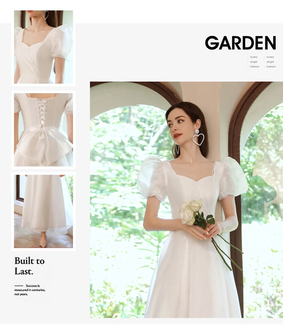 Женские модные белые вечерние платья 2024 свадебное платье для тостов выпускного