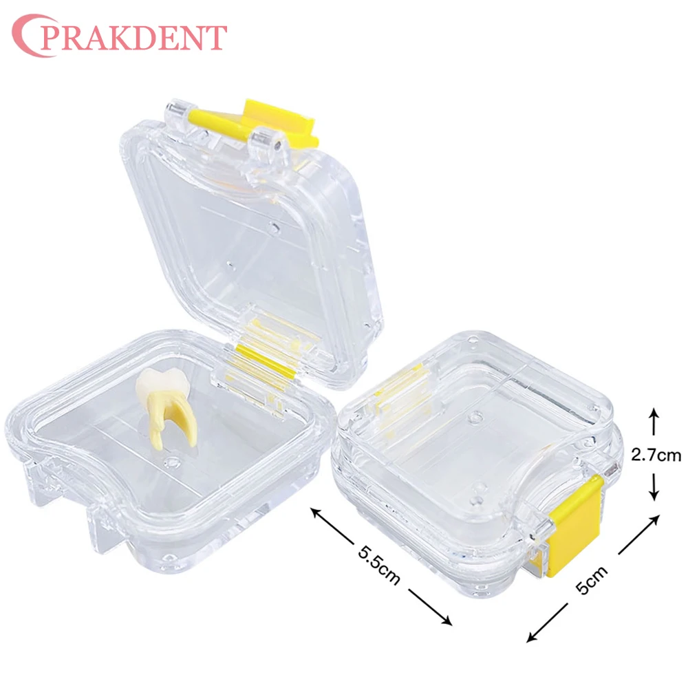 Стоматология маленькая корона коробка с Прозрачной гибкой пленкой пластиковые