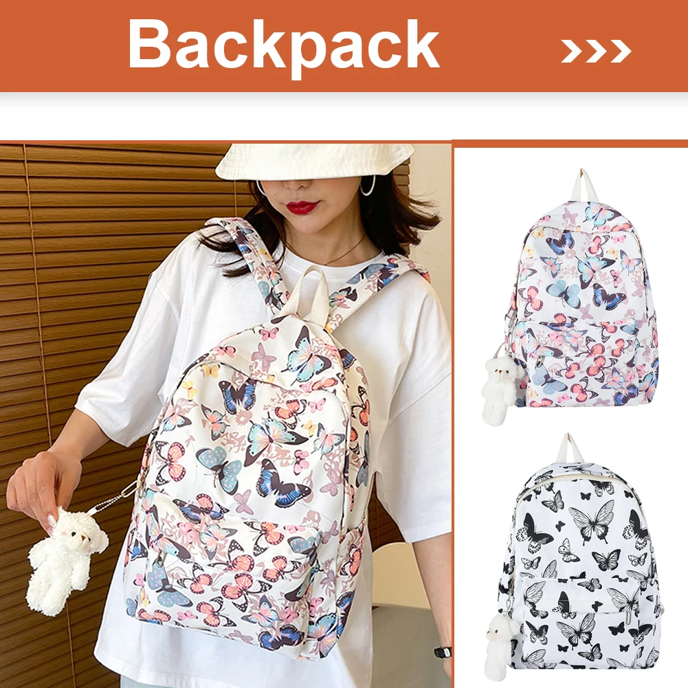 

Fashion Backpack Graffiti Butterfly Cow Printing Backpacks Women Travel Rucksacks Casual Ladies Large Capacity Handbags Mochilas