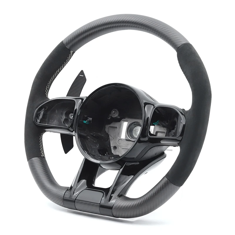 Матовый карбоновый автомобильный руль для Mercedes-Benz AMG W205 E300 E400 W176 A35 G500 E220 W221 Gle 350d glc