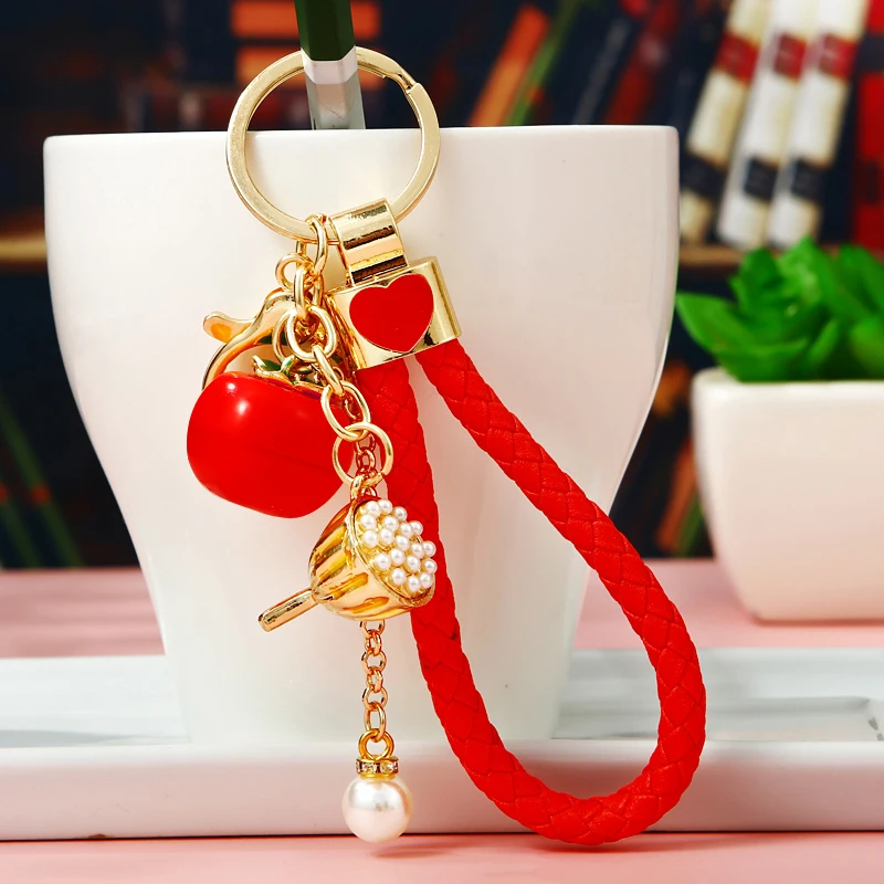Хорошая хурма плетеная веревка автомобильный брелок подарочная сумка для